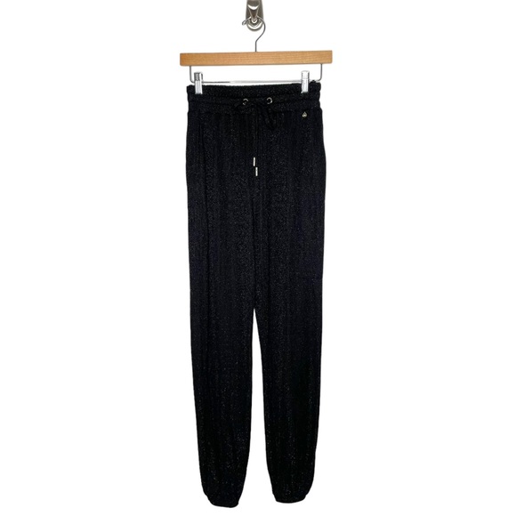 Elisabetta Franchi | Ankle Length Knit Trousers in Black/Gold Lurex Glitter 40 - Picture 2 of 7